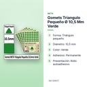 GOMETS TRIANGULO PEQUEÑO Ø 10,5 MM VERDE - características principales