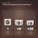 PRECINTO DE EMBALAJE PVC MARRON 66M×50MM - formato de venta: paquete de 6, caja de 36