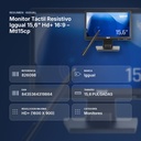 MONITOR TÁCTIL RESISTIVO IGGUAL 15,6" HD+ 16:9 – MTL15CP - resumen de atributos