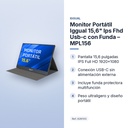MONITOR PORTÁTIL IGGUAL 15,6" IPS FHD USB-C CON FUNDA – MPL156 - características principales