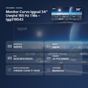 MONITOR CURVO IGGUAL 34" UWQHD 165 HZ 1 MS – IGG319543 - resumen de atributos