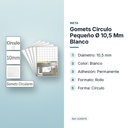 GOMETS CIRCULO PEQUEÑO Ø 10,5 MM BLANCO - características principales