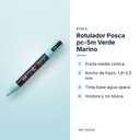 ROTULADOR POSCA PC-5M VERDE MARINO - características principales