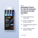 ROTULADOR POSCA PC-5M/4C ESTUCHE 4 COLORES AZULES SURTIDOS - características principales