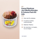 CERAS PLÁSTICAS JOVI MULTICULTURALES 6 COLORES PACK 60 UDS - características principales