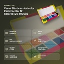 CERAS PLÁSTICAS JOVICOLOR PACK ESCOLAR 12 COLORES×25  300UDS - resumen de atributos