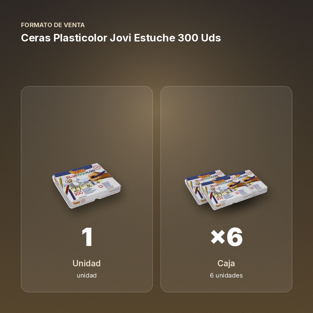 CERAS PLASTICOLOR JOVI ESTUCHE 300 UDS - formato de venta: caja de 6