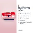 CERAS PLASTIDECOR PEQUES 12U AZUL OSCURO - características principales