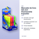 MARCADOR DE CERA GEL JOVI FLUORESCENTE EXPOSITOR - características principales