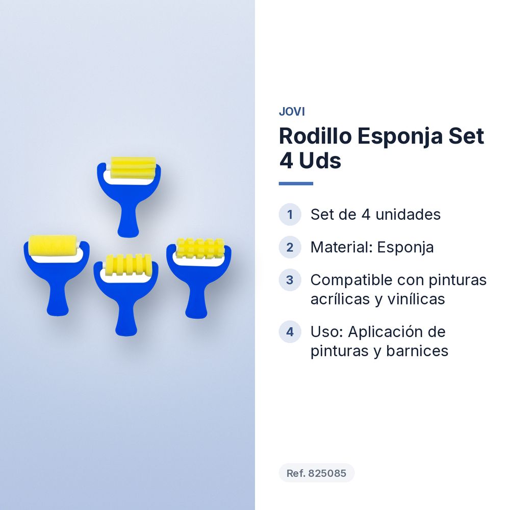 RODILLO ESPONJA SET 4 UDS - características principales