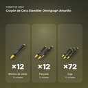 CRAYÓN DE CERA STAEDTLER OMNIGRAPH AMARILLO  - formato de venta: paquete de 12, caja de 72
