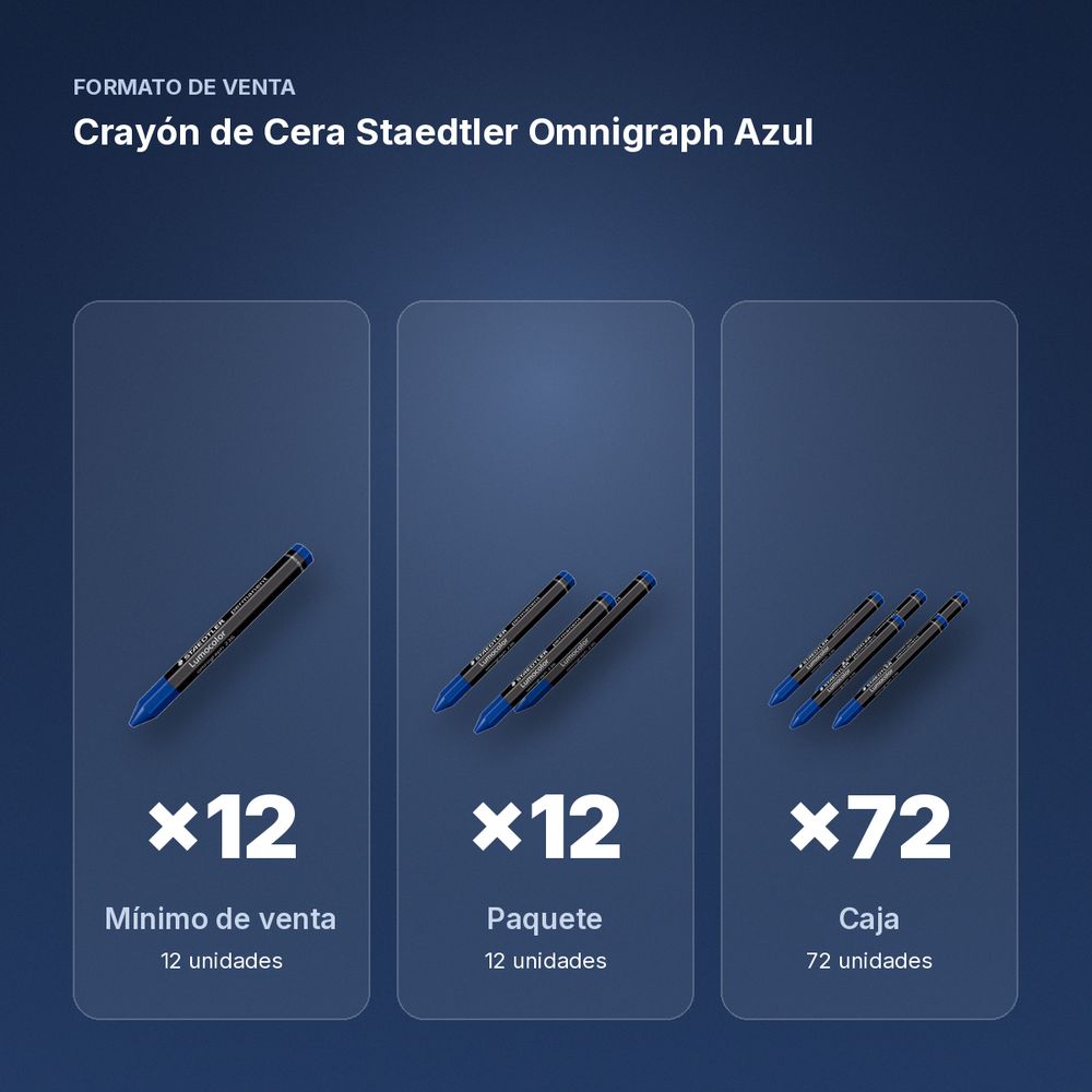 CRAYÓN DE CERA STAEDTLER OMNIGRAPH AZUL - formato de venta: paquete de 12, caja de 72
