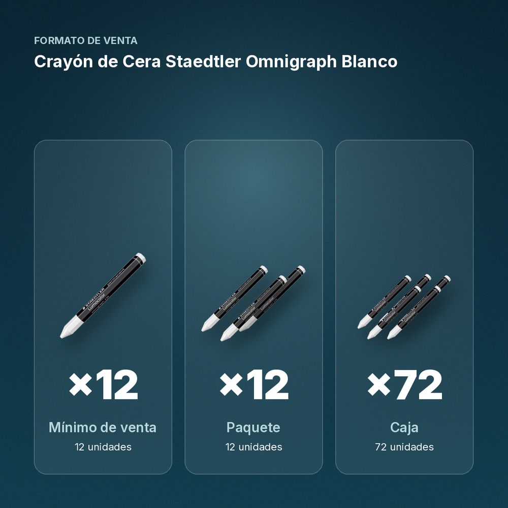 CRAYÓN DE CERA STAEDTLER OMNIGRAPH BLANCO - formato de venta: paquete de 12, caja de 72