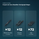 CRAYÓN DE CERA STAEDTLER OMNIGRAPH NEGRO - formato de venta: paquete de 12, caja de 72