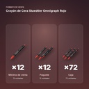 CRAYÓN DE CERA STAEDTLER OMNIGRAPH ROJO - formato de venta: paquete de 12, caja de 72