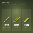 MARCADOR FLUORESCENTE DE CERA AMARILLO JOVI - formato de venta: paquete de 12, caja de 96