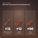 MARCADOR FLUORESCENTE DE CERA NARANJA JOVI - formato de venta: paquete de 12, caja de 96
