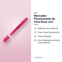 MARCADOR FLUORESCENTE DE CERA ROSA JOVI - características principales