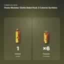 PASTA MODELAR GIOTTO BEBÉ PACK 3 COLORES SURTIDOS - formato de venta: paquete de 6