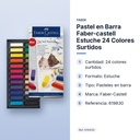 PASTEL EN BARRA FABER-CASTELL ESTUCHE 24 COLORES SURTIDOS - características principales
