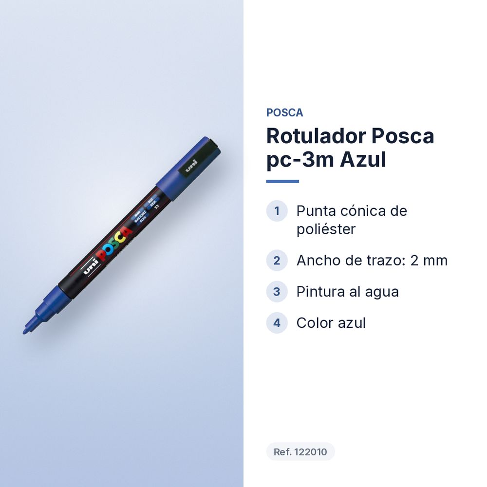 ROTULADOR POSCA PC-3M AZUL - características principales