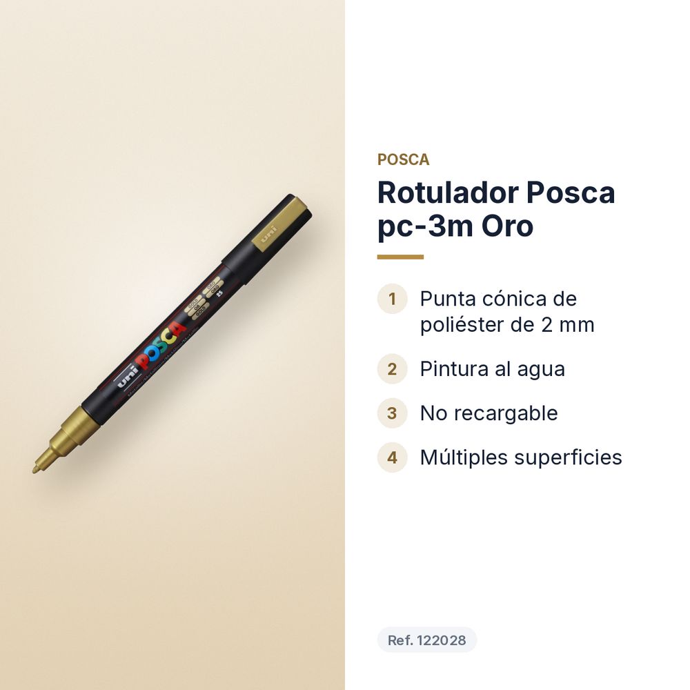 ROTULADOR POSCA PC-3M ORO - características principales