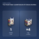 TIZA PASTEL FABER-CASTELL ESTUCHE 12 COLORES SURTIDOS - formato de venta: caja de 4