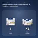 ESTUCHE METÁLICO FABER-CASTELL GOLDFABER 24 ECOLÁPICES ACUARELABLES - formato de venta: caja de 5
