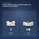 ESTUCHE METÁLICO FABER-CASTELL GOLDFABER 36 ECOLÁPICES ACUARELABLES - formato de venta: caja de 4