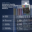 ROTULADORES STAEDTLER METALLIC BRUSH ESTUCHE 10 UNIDADES COLORES METÁLICOS - resumen de atributos