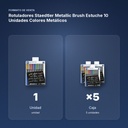 ROTULADORES STAEDTLER METALLIC BRUSH ESTUCHE 10 UNIDADES COLORES METÁLICOS - formato de venta: caja de 5