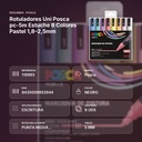 ROTULADORES UNI POSCA PC-5M ESTUCHE 8 COLORES PASTEL 1,8–2,5MM - resumen de atributos