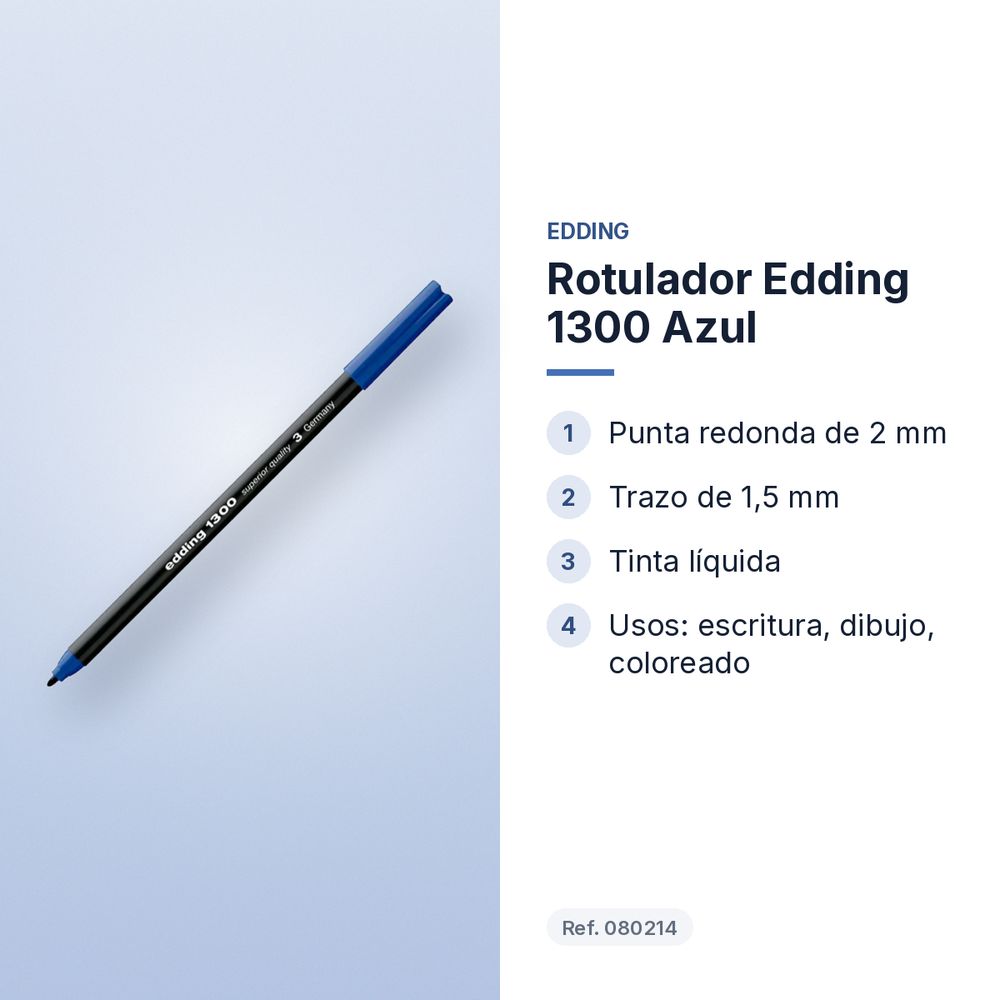 ROTULADOR EDDING 1300 AZUL - características principales