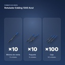 ROTULADOR EDDING 1300 AZUL - formato de venta: paquete de 10, caja de 100