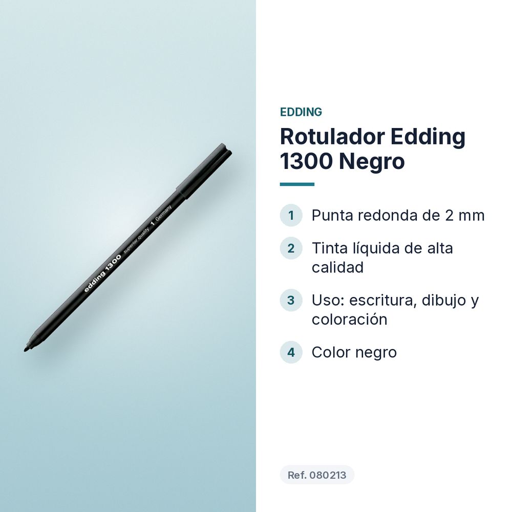 ROTULADOR EDDING 1300 NEGRO - características principales