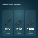 ROTULADOR EDDING 1300 NEGRO - formato de venta: paquete de 10, caja de 100