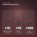 ROTULADOR EDDING 1300 ROJO - formato de venta: paquete de 10, caja de 100