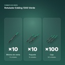 ROTULADOR EDDING 1300 VERDE - formato de venta: paquete de 10, caja de 100