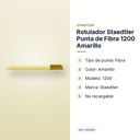 ROTULADOR STAEDTLER PUNTA DE FIBRA 1200 AMARILLO - características principales