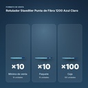 ROTULADOR STAEDTLER PUNTA DE FIBRA 1200 AZUL CLARO - formato de venta: paquete de 10, caja de 100