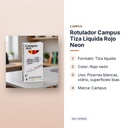 ROTULADOR CAMPUS TIZA LIQUIDA ROJO NEON - características principales