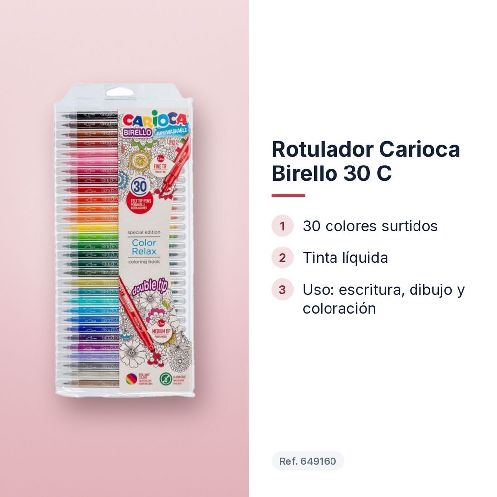 ROTULADOR CARIOCA BIRELLO 30 C - características principales