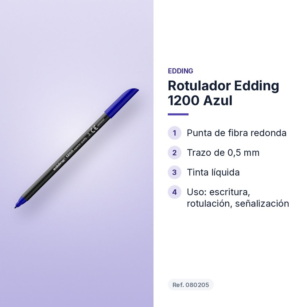 ROTULADOR EDDING 1200 AZUL - características principales