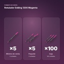 ROTULADOR EDDING 1200 MAGENTA - formato de venta: paquete de 5, caja de 100