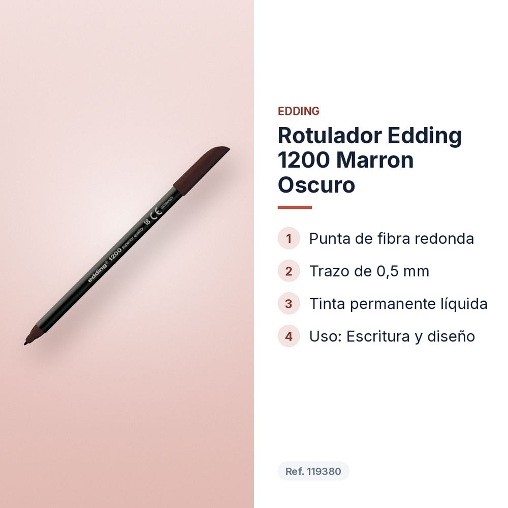 ROTULADOR EDDING 1200 MARRON OSCURO - características principales