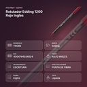 ROTULADOR EDDING 1200 ROJO INGLES - resumen de atributos