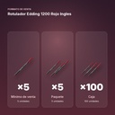 ROTULADOR EDDING 1200 ROJO INGLES - formato de venta: paquete de 5, caja de 100