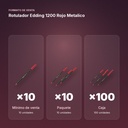ROTULADOR EDDING 1200 ROJO METALICO - formato de venta: paquete de 10, caja de 100