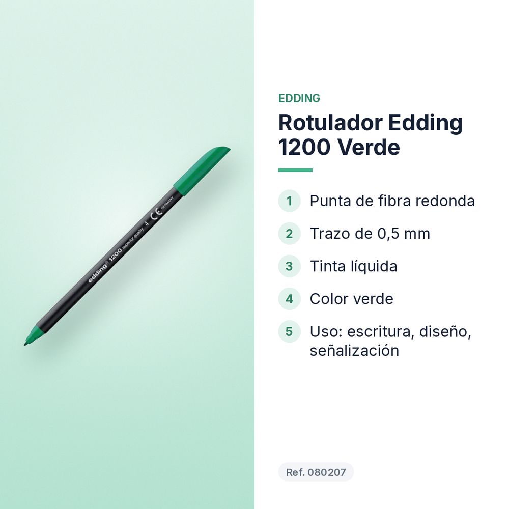 ROTULADOR EDDING 1200 VERDE - características principales