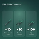 ROTULADOR EDDING 1200 VERDE - formato de venta: paquete de 10, caja de 100